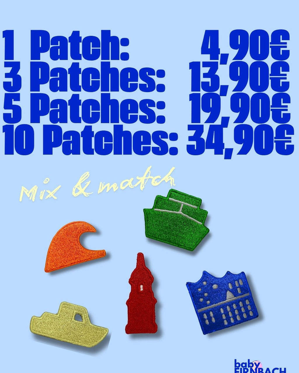 Bügelpatch Barkasse